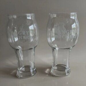 Angry Orchard Hard Cider 16 oz Apple Glass - Set of Two (2) Glasses